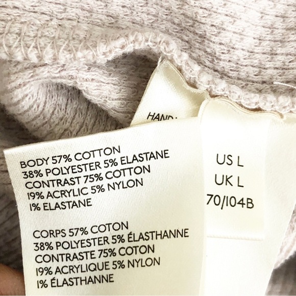 Free People large switch it up thermal tan embellished crochet cup top - Picture 6 of 11